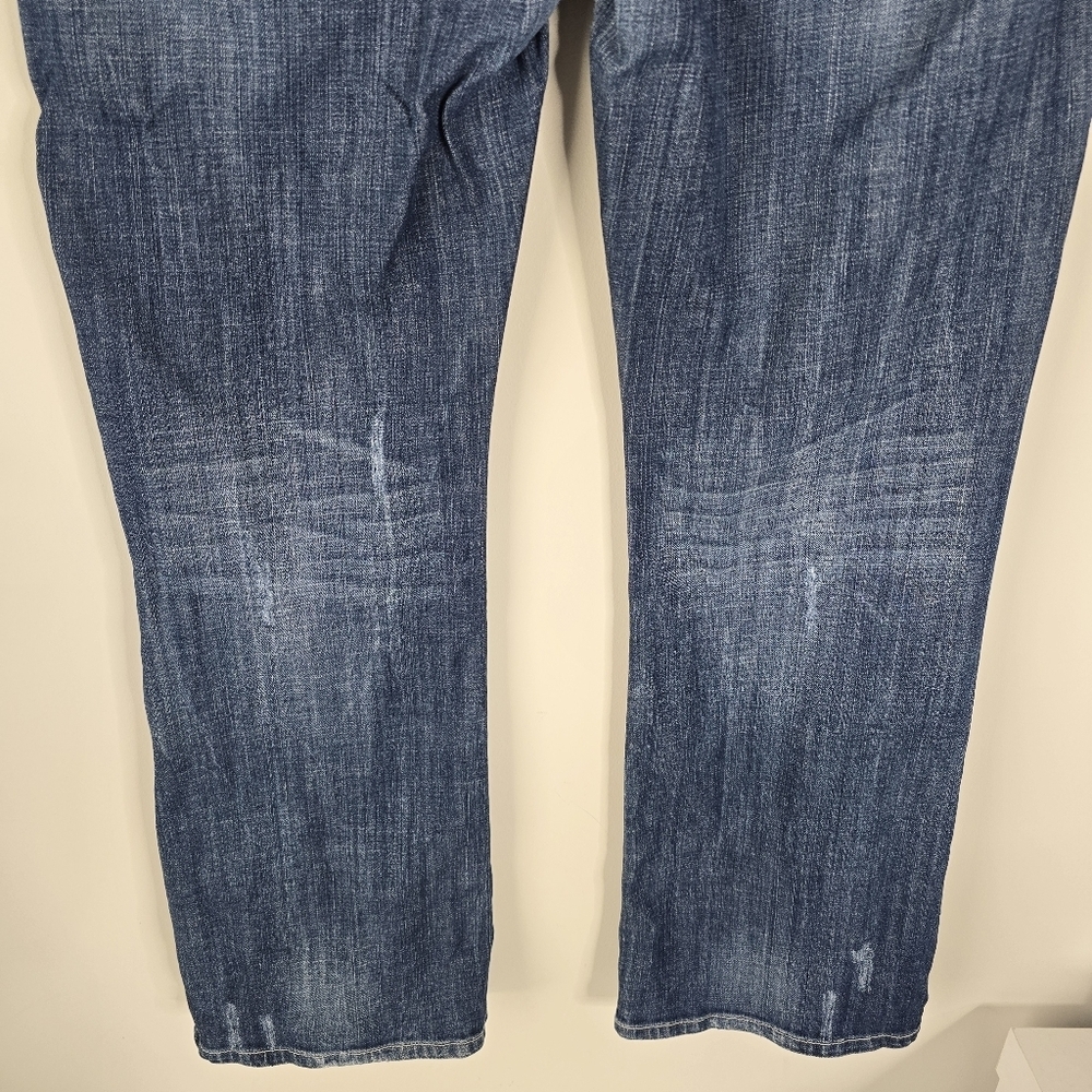 Harley Davidson Midrise Bootcut Distressed Denim Jeans Embroidered Pockets 14 - Picture 8 of 16